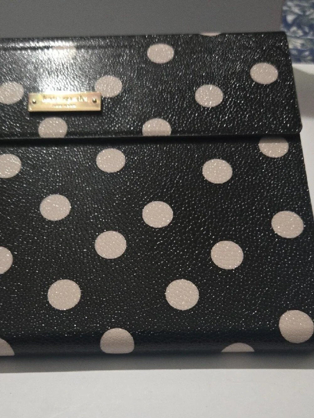 kate spade Black and Cream Polka Dot Tablet Case